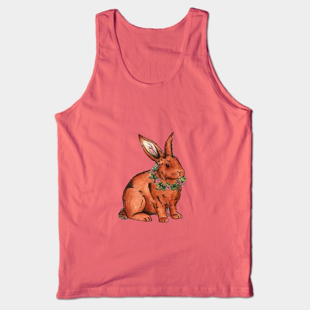 Flower bunny rabbit Tank Top by CasValli